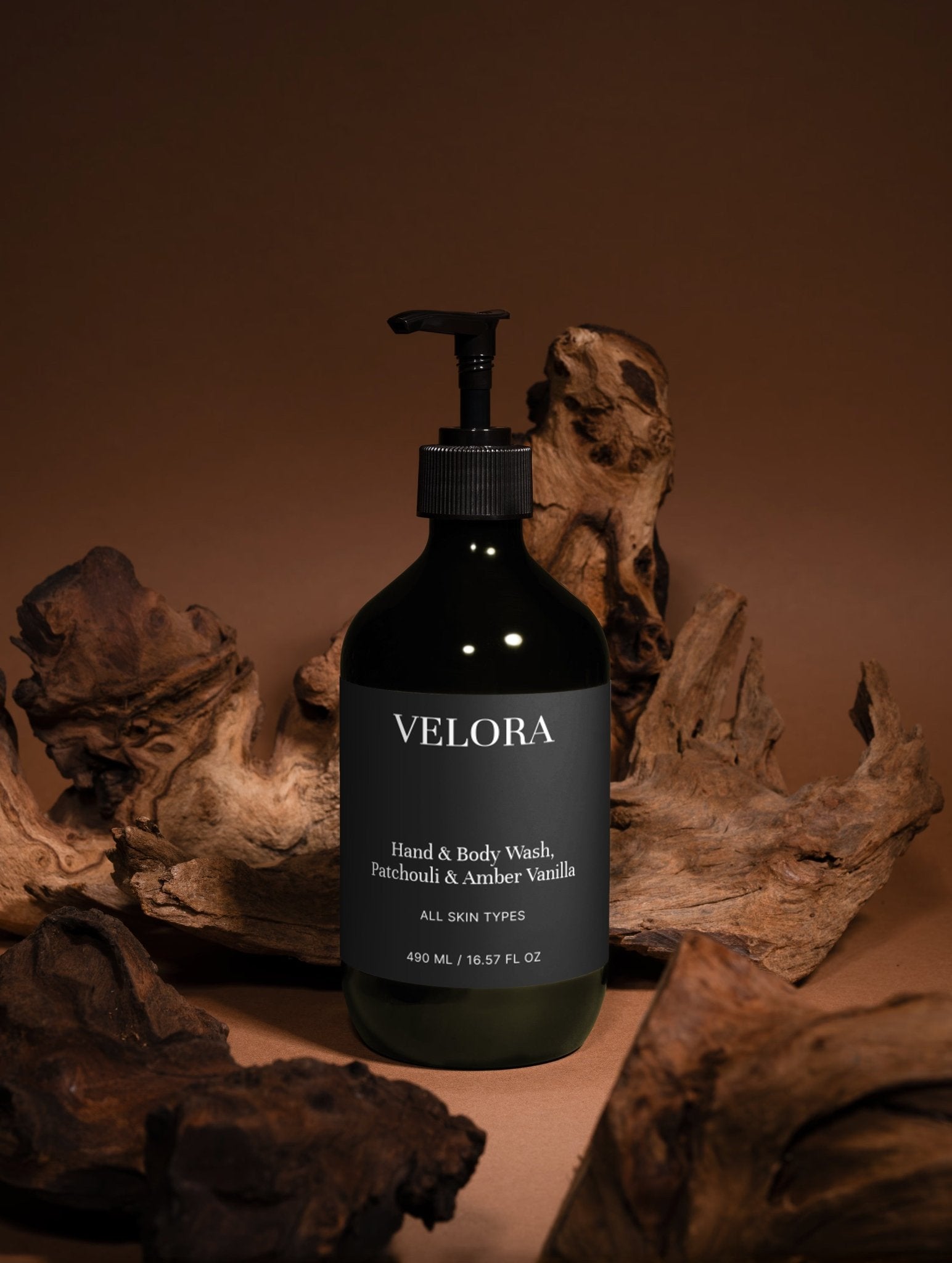 Hand & Body Wash, Patchouli & Amber Vanilla - Velora