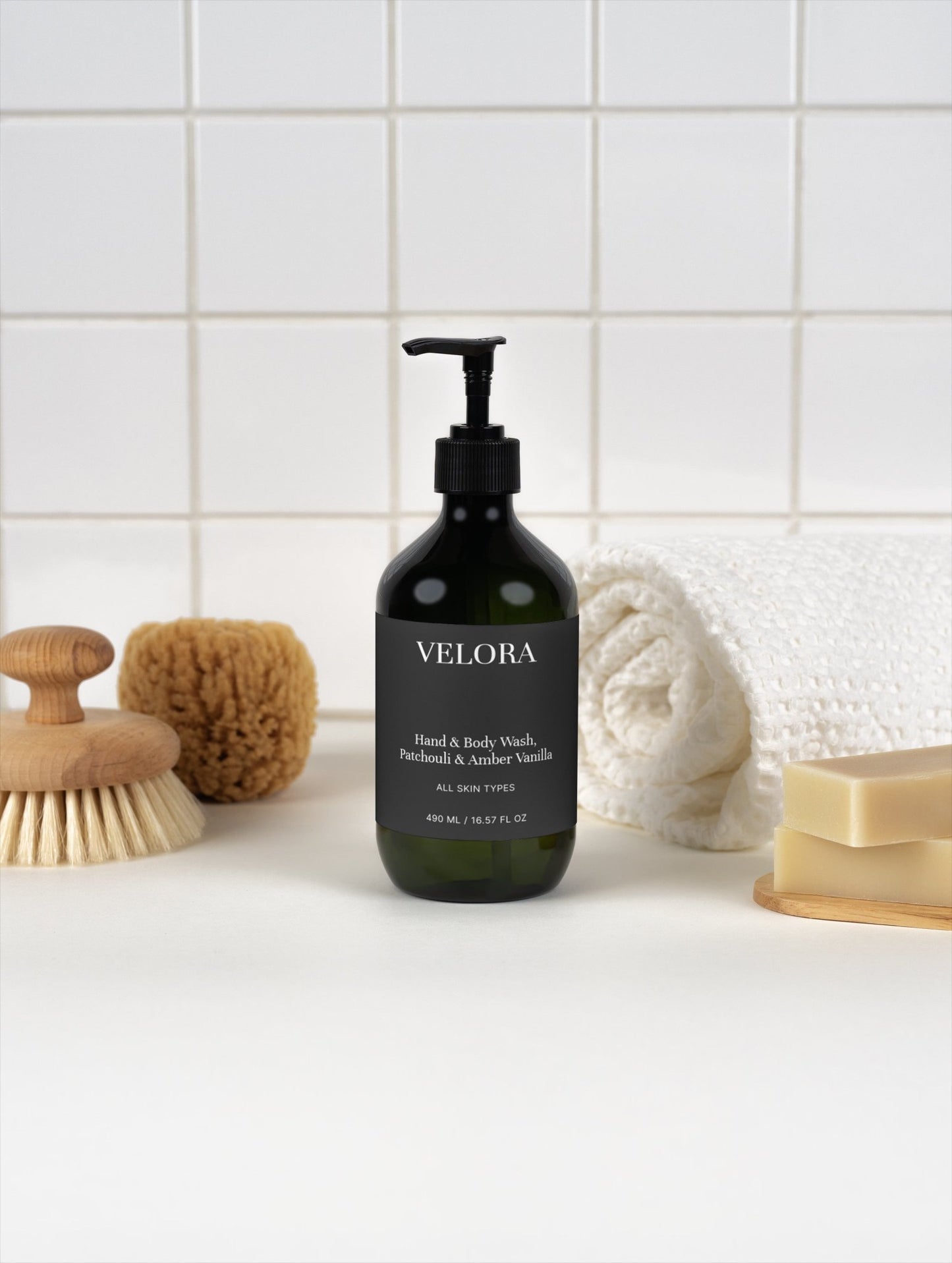 Hand & Body Wash, Patchouli & Amber Vanilla - Velora