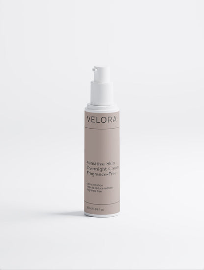 Sensitive Skin Overnight Cream, Fragrance-Free - Velora